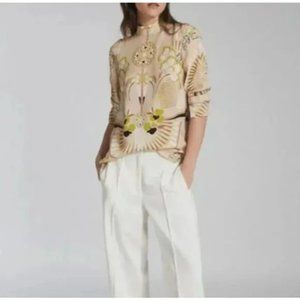 NWOT Reiss Beth Mock Neck Blouse Size 4